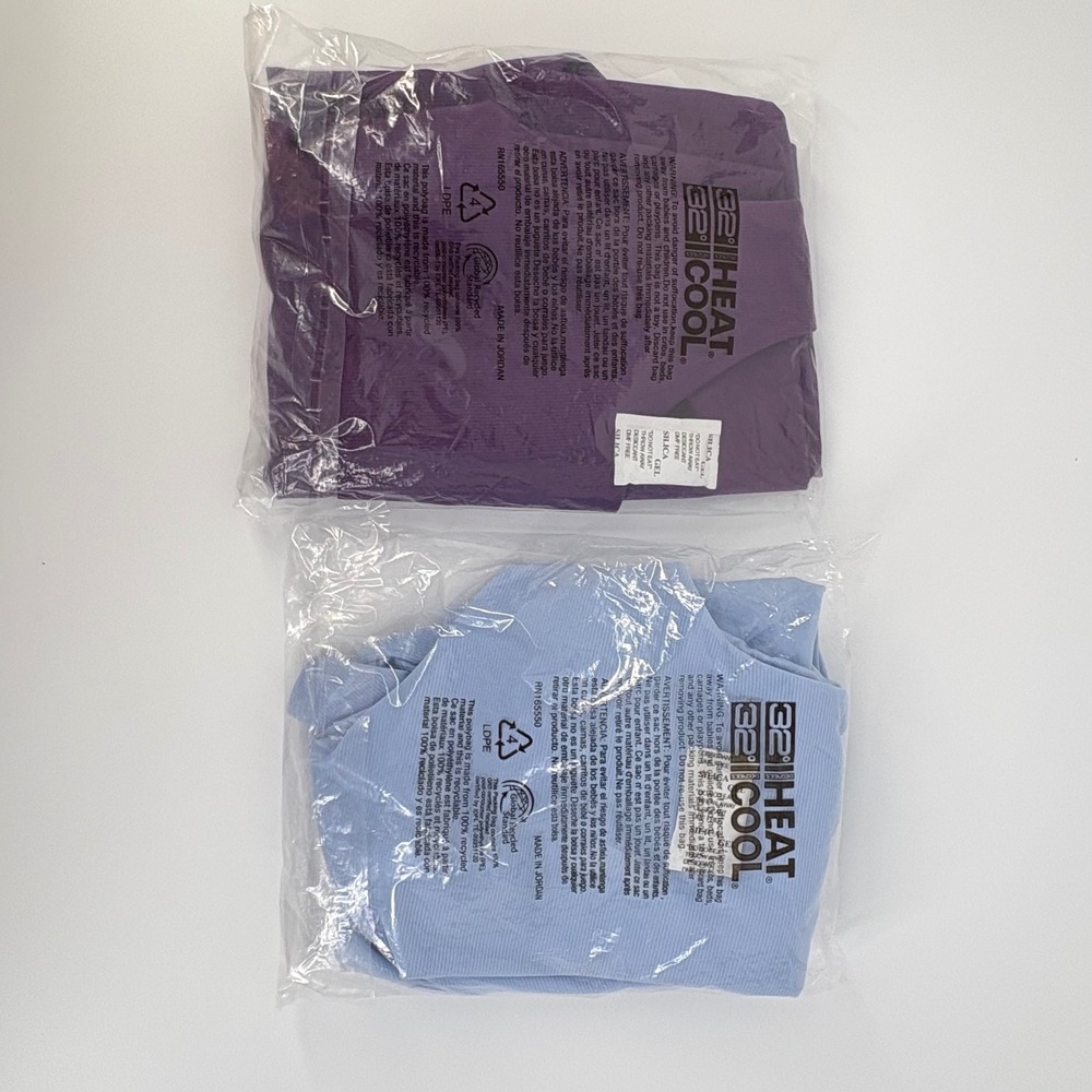 32 Degrees Heat Cool Women Ribbed Knit Tops 2 Pack Purple Blue T6SLTO27RT L - Picture 2 of 6